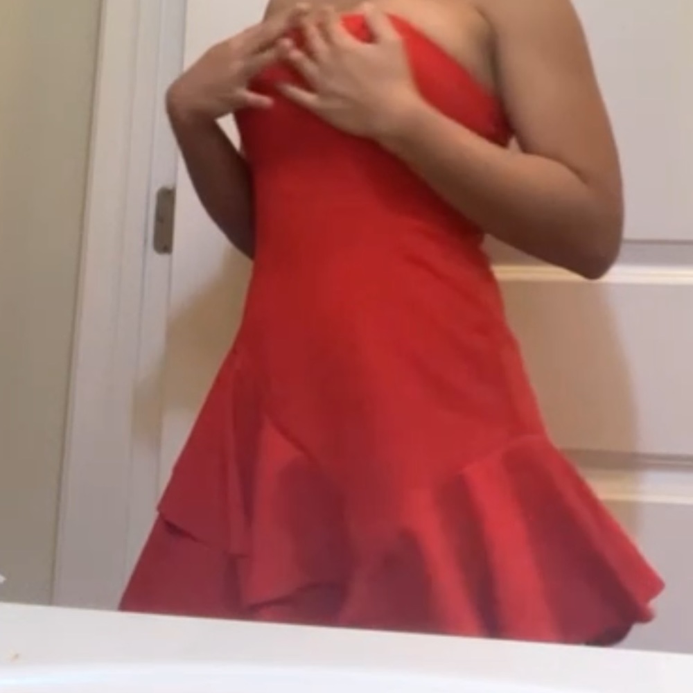 Saints + secrets red short jumpsuit